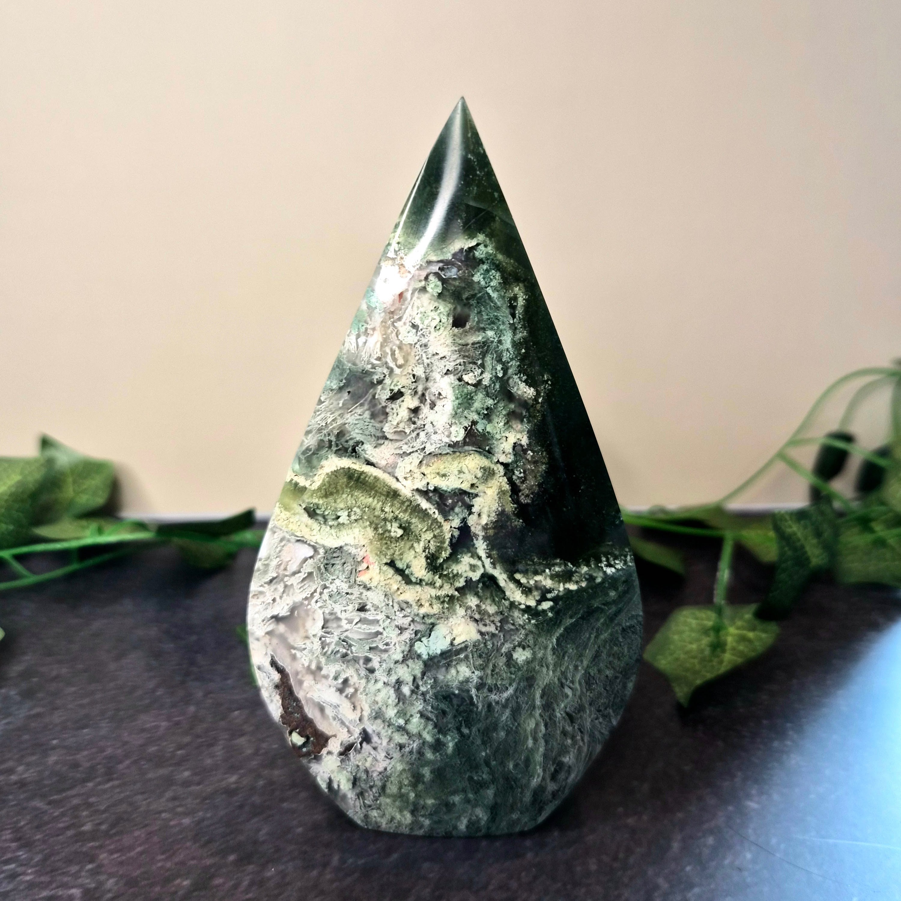 Moss Agate Drops