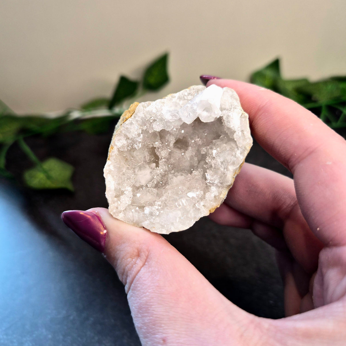 White Quartz Geode Halves