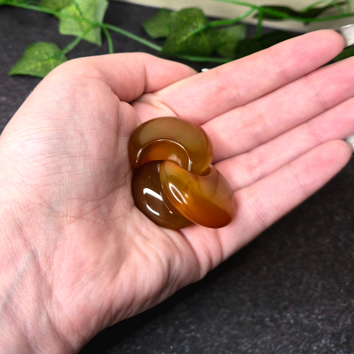 Carnelian Crescent Moon