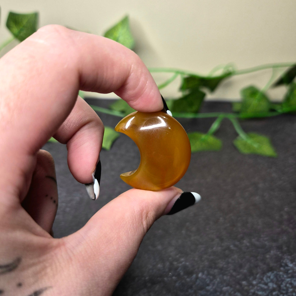 Carnelian Crescent Moon