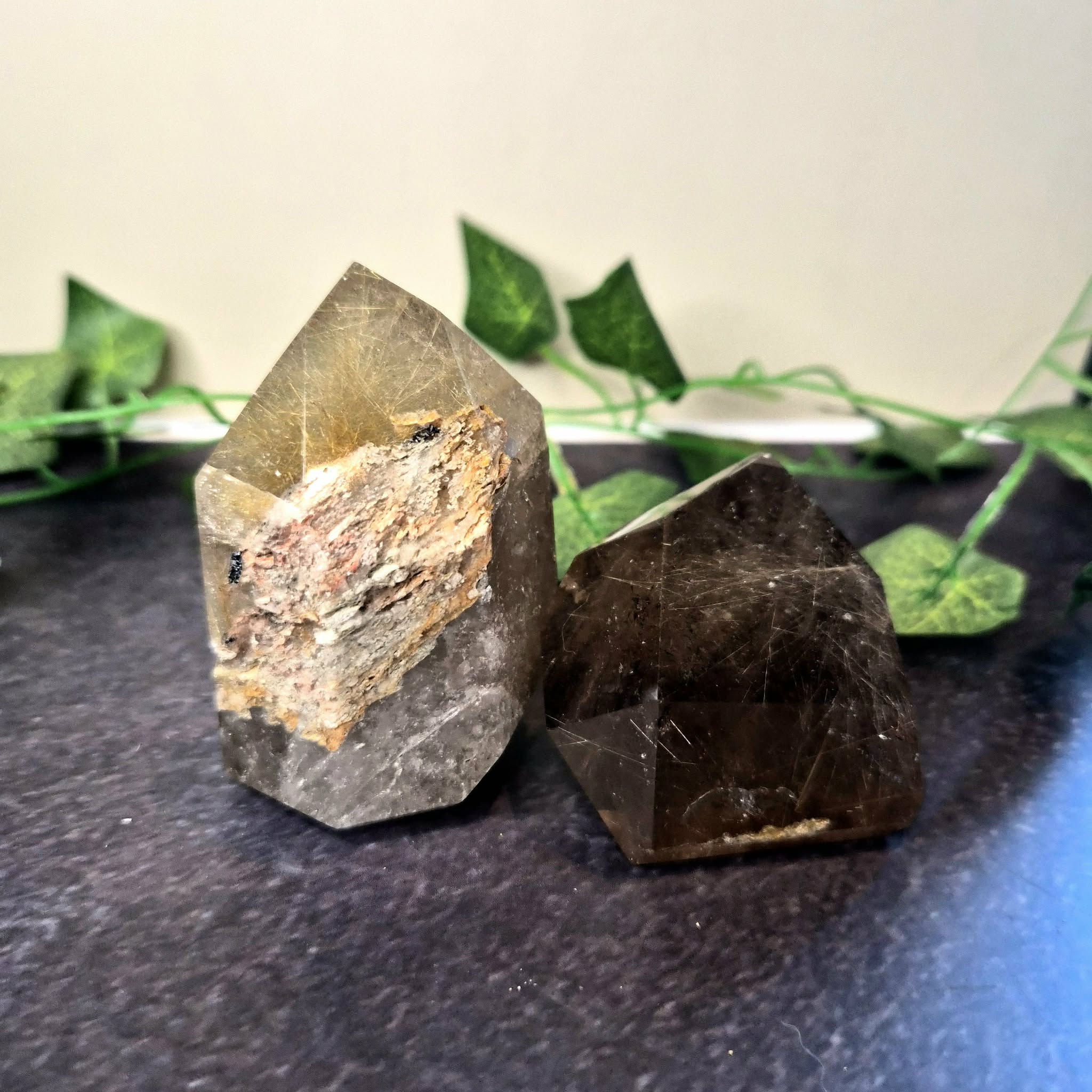 Green Rutilated Quartz Points