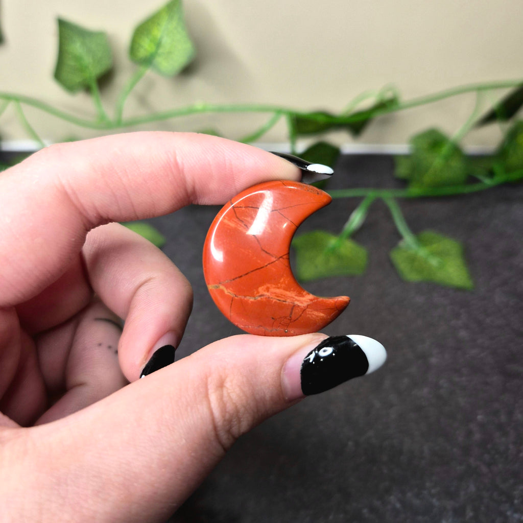 Red Jasper Crescent Moon