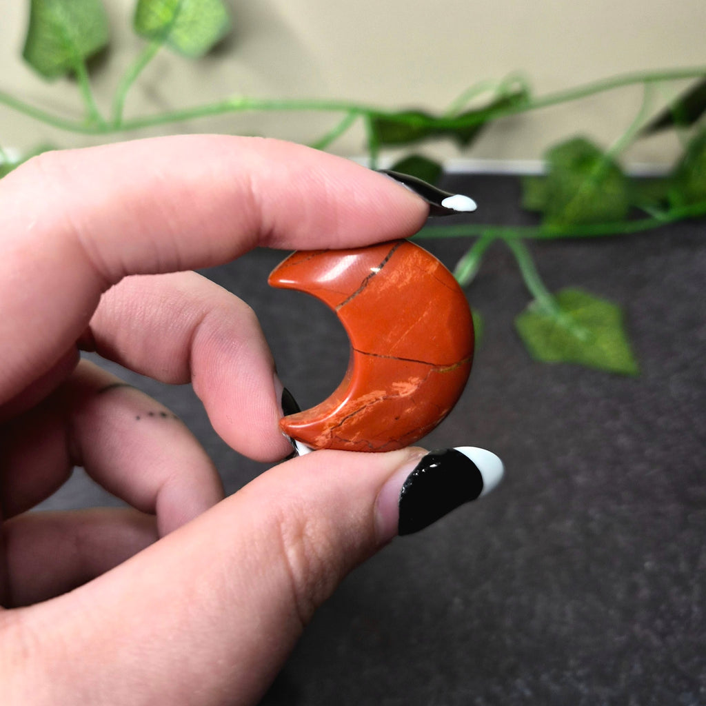 Red Jasper Crescent Moon