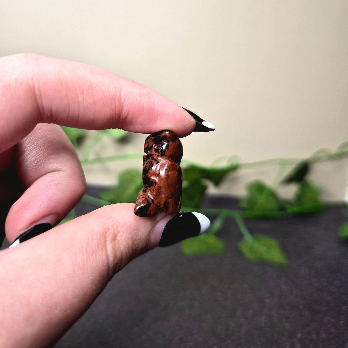 Mahogany Obsidian Mini Owl
